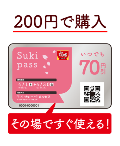すき家Sukipass4月