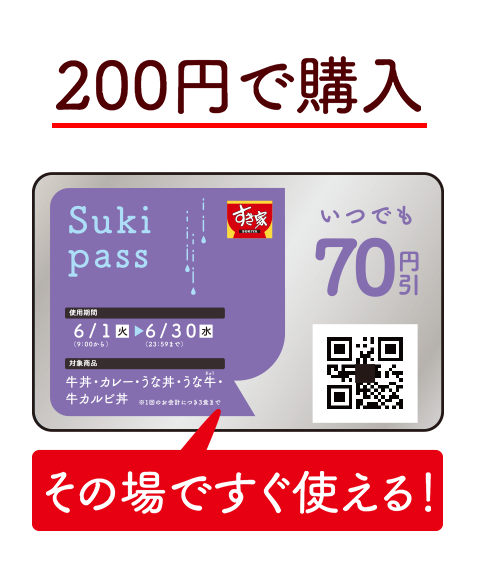 すき家Sukipass6月